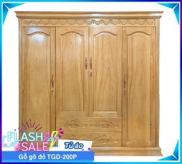 Tủ Áo Gỗ Gõ Đỏ TGD-200P
