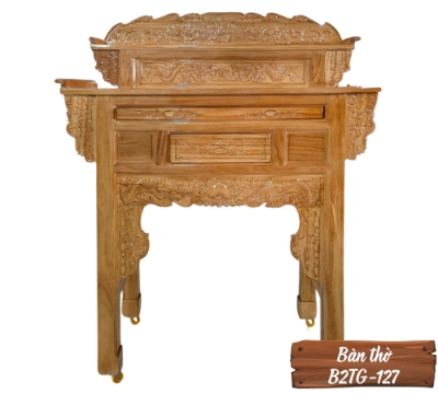 Bàn Thờ Gỗ Gõ Đỏ B2TG-127-3