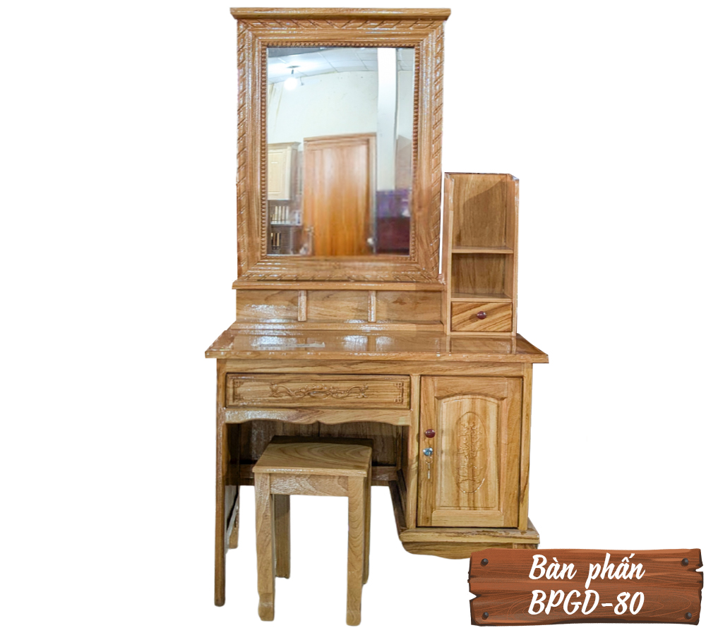 Bàn Phấn Gỗ Gõ Đỏ BPGD-80-12