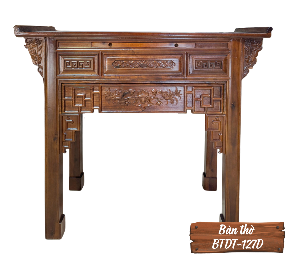 Bàn Thờ Gỗ Tự Nhiên BTDT-127D