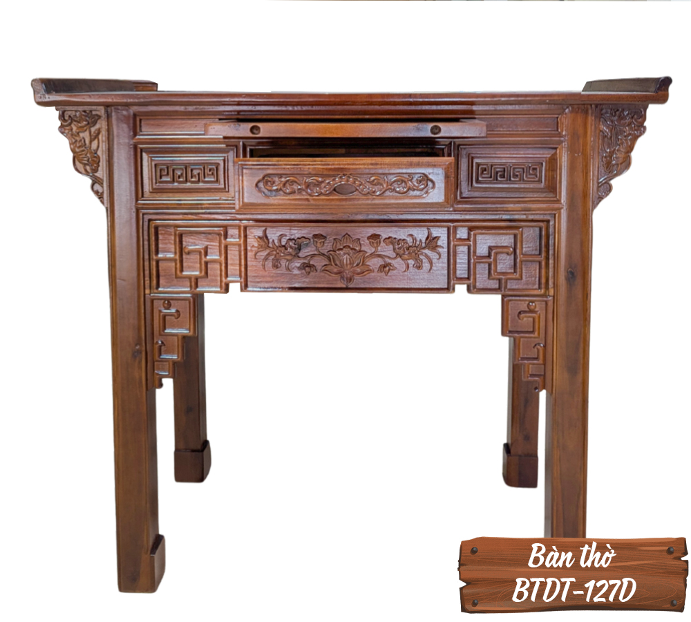 Bàn Thờ Gỗ Tự Nhiên BTDT-127D