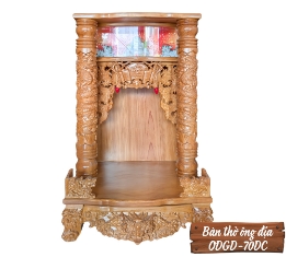 Bàn Thờ Ông Đia Gỗ Gõ Đỏ ODGD-70DC-1