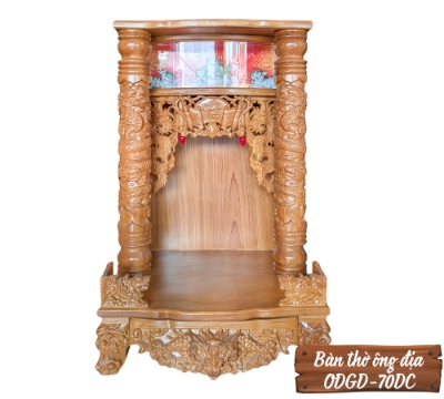 Bàn Thờ Ông Đia Gỗ Gõ Đỏ ODGD-70DC-1