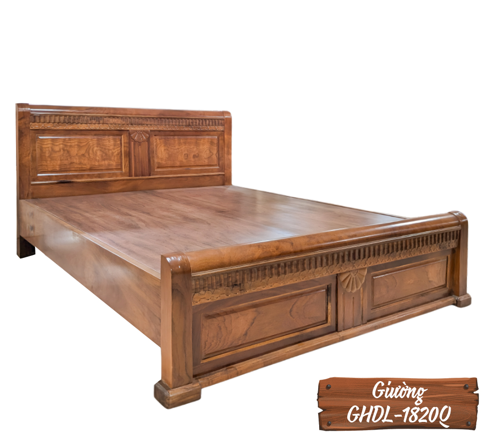 Giường Gỗ Hương Đá GHDL-1820Q-1
