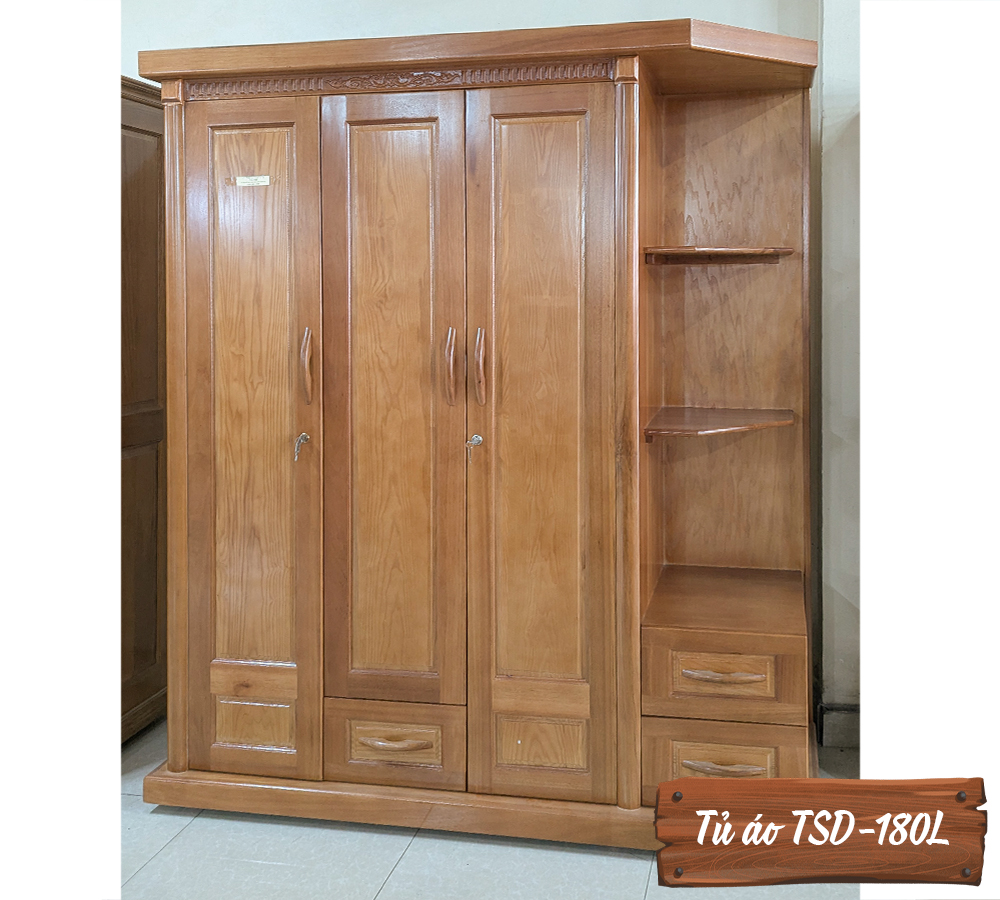 Tủ Áo Gỗ Sồi TSD-180L-2