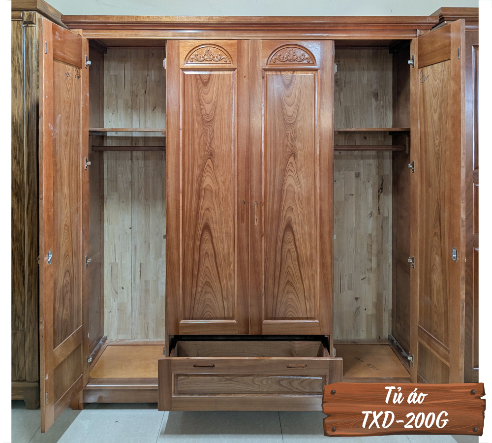 Tủ Áo Gỗ Xoan TXD-200G