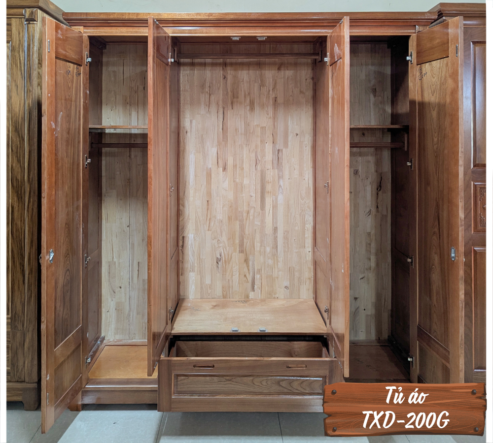 Tủ Áo Gỗ Xoan TXD-200G