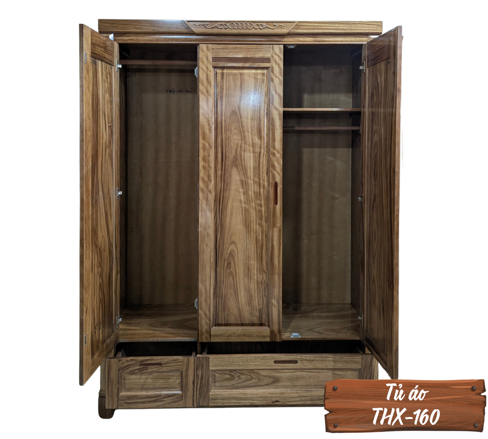 Tủ Áo Gỗ Hương Xám THX-160