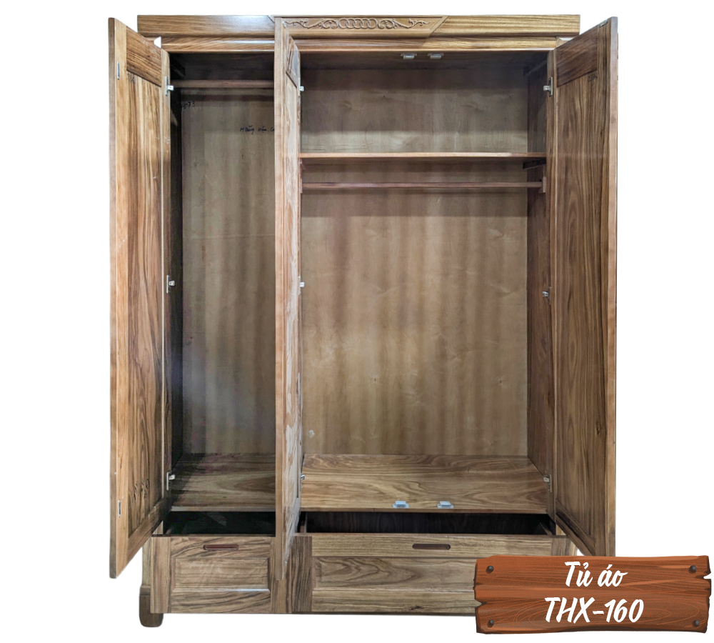 Tủ Áo Gỗ Hương Xám THX-160