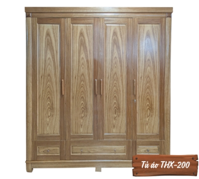 Tủ Áo Gỗ Hương Xám THX-200-1  