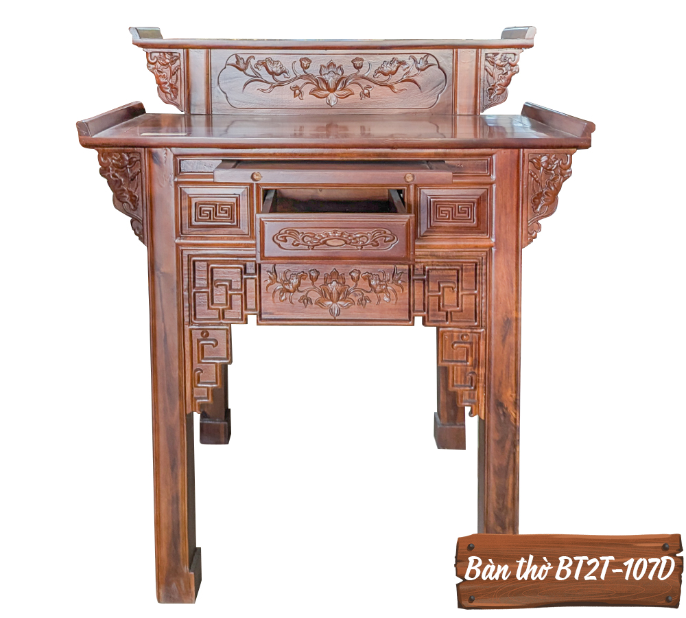 Bàn Thờ Gỗ Tự Nhiên BT2T-107D