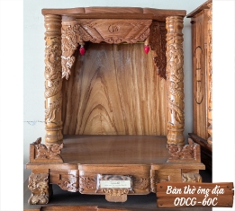 Bàn Thờ Ông Địa Gỗ Căm-Gõ ODCG-60C-1