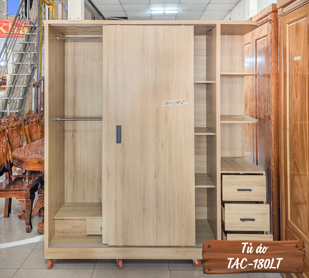 Tủ Áo Gỗ MDF Chống Ẩm TAC-180LT-3
