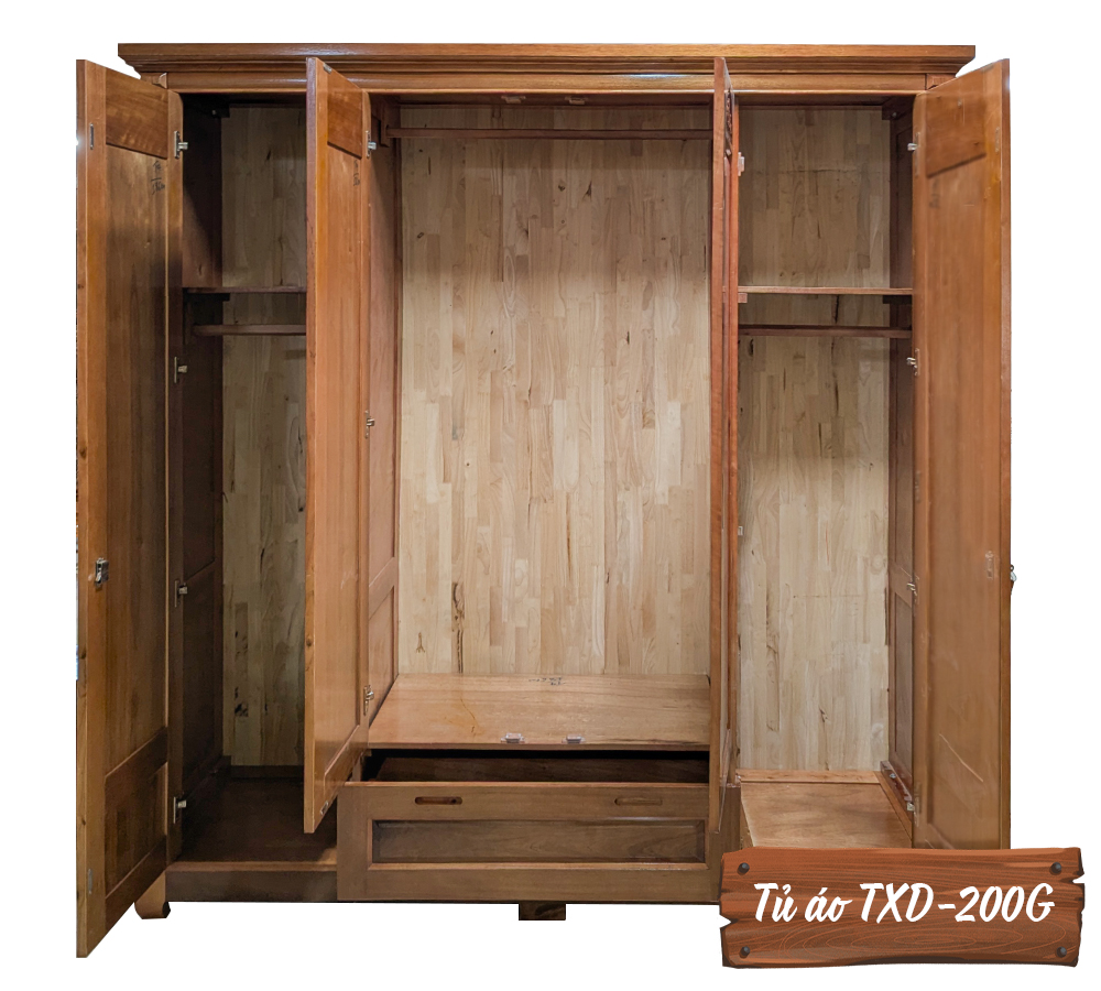 Tủ Áo Gỗ Xoan TXD-200G