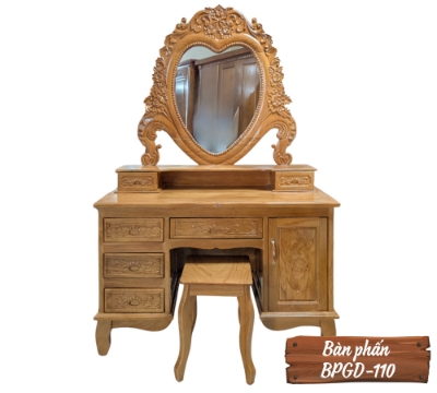 Bàn Phấn Gỗ Gõ Đỏ BPGD-110-4