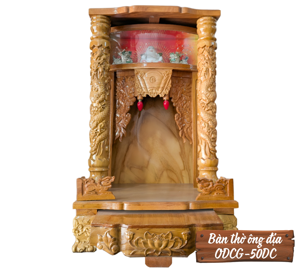Bàn Thờ Ông Địa Gỗ Căm-Gõ ODCG-50DC