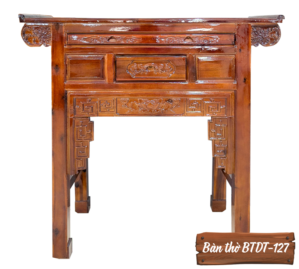 Bàn Thờ Gỗ Tự Nhiên BTDT-127