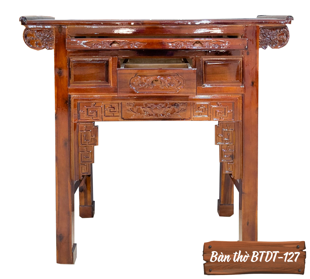 Bàn Thờ Gỗ Tự Nhiên BTDT-127