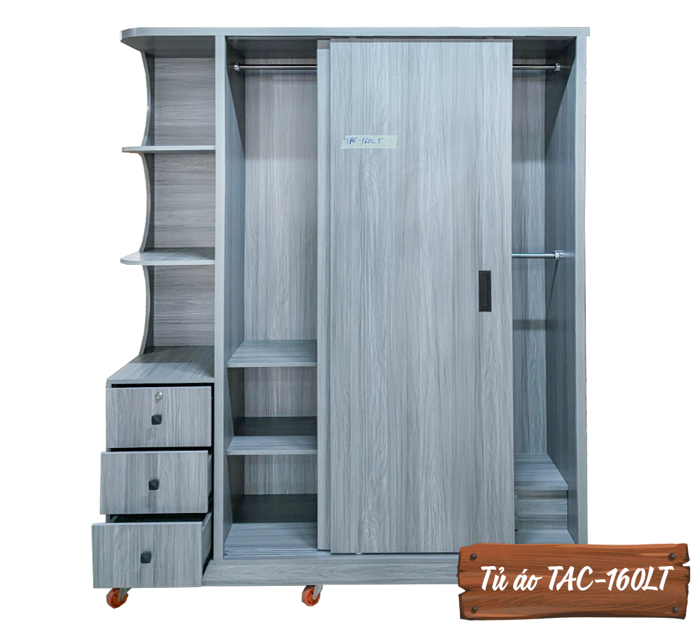 Tủ Áo Gỗ MDF Chống Ẩm TAC-160LT-1