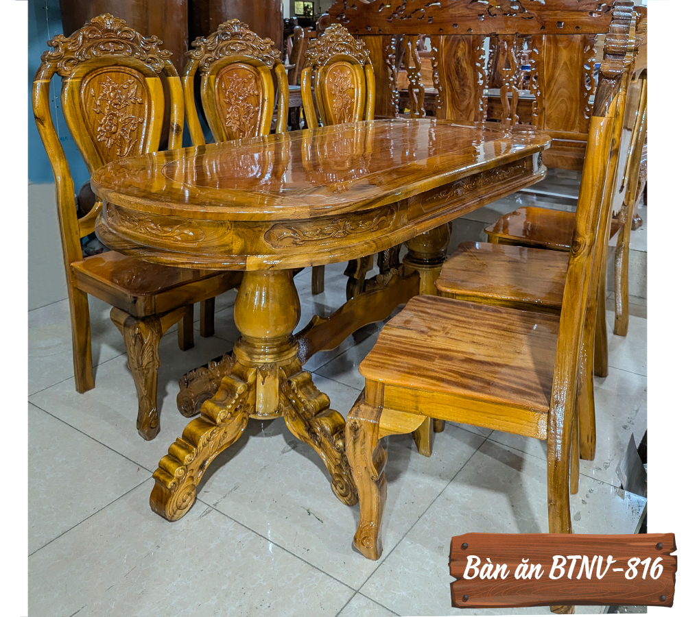 Bàn Ăn Gỗ Tự Nhiên BTNV-816-8