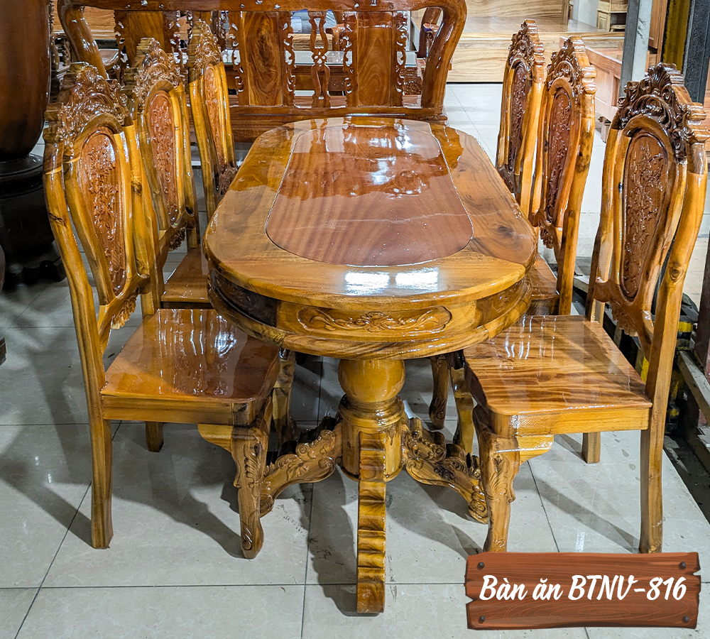 Bàn Ăn Gỗ Tự Nhiên BTNV-816-8