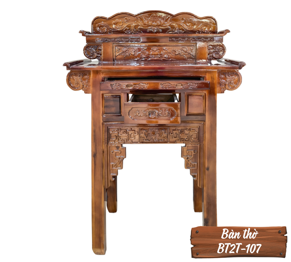 Bàn Thờ Gỗ Tự Nhiên BT2T-107