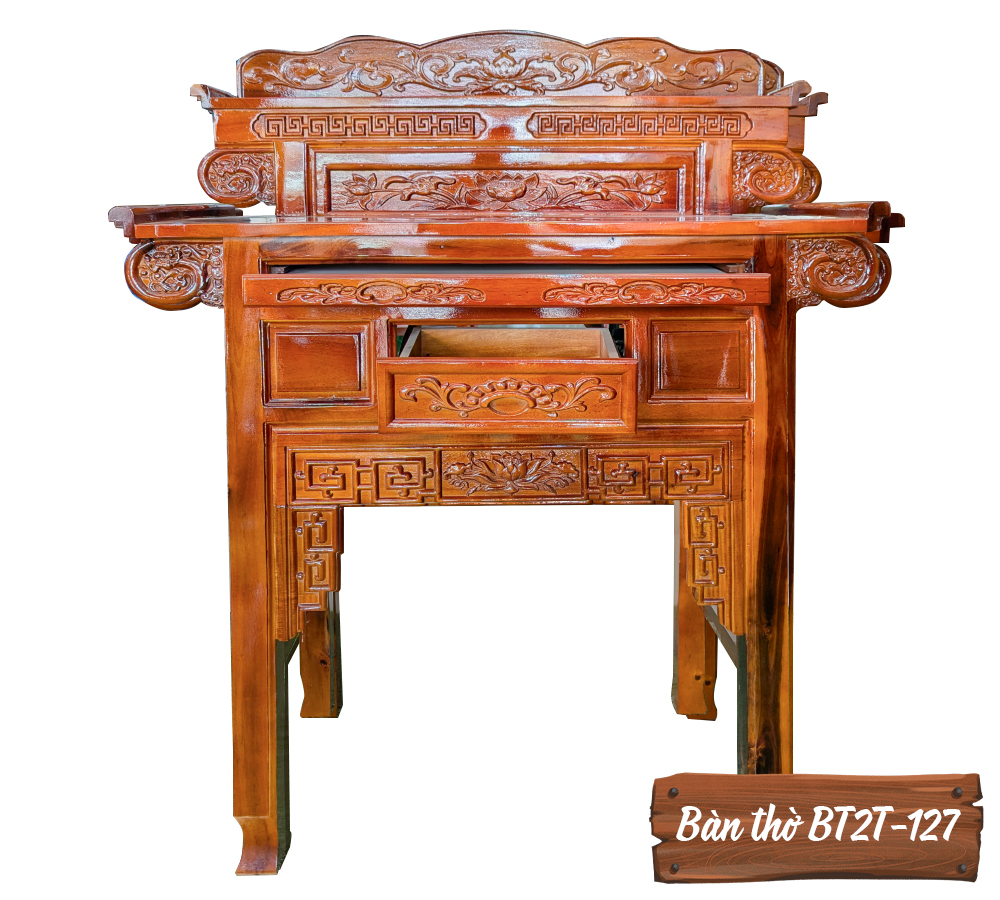 Bàn Thờ Gỗ Tự Nhiên BT2T-127-5	
