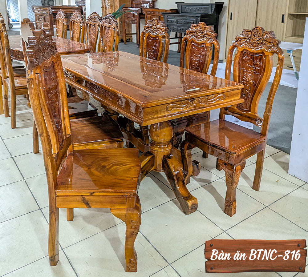 Bàn Ăn Gỗ Tự Nhiên BTNC-816