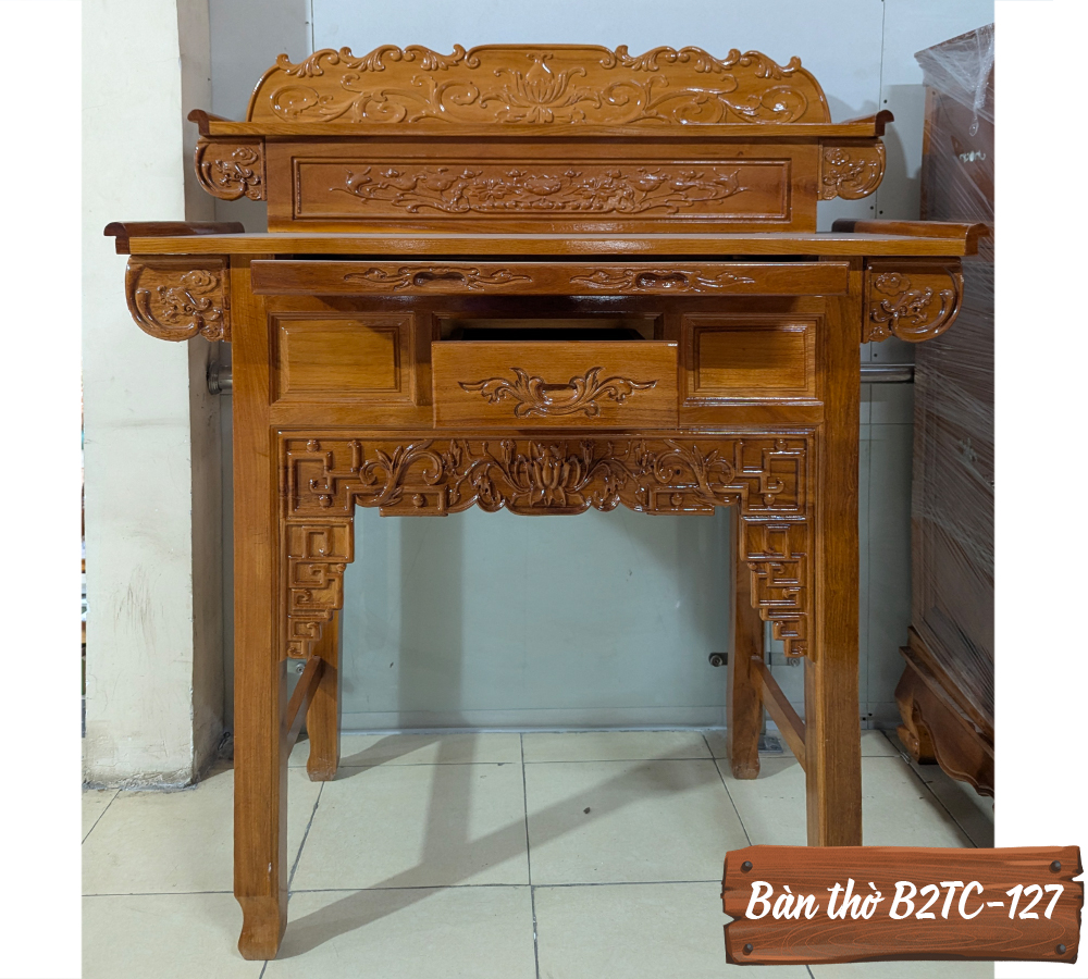 Bàn Thờ Gỗ Căm Xe B2TC-127-1  