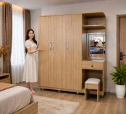 Tủ Áo Gỗ MDF Chống Ẩm TAC-180KL
