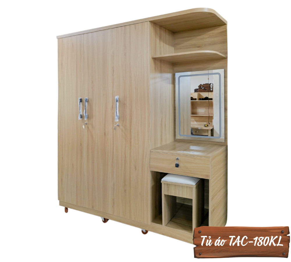 Tủ Áo Gỗ MDF Chống Ẩm TAC-180KL