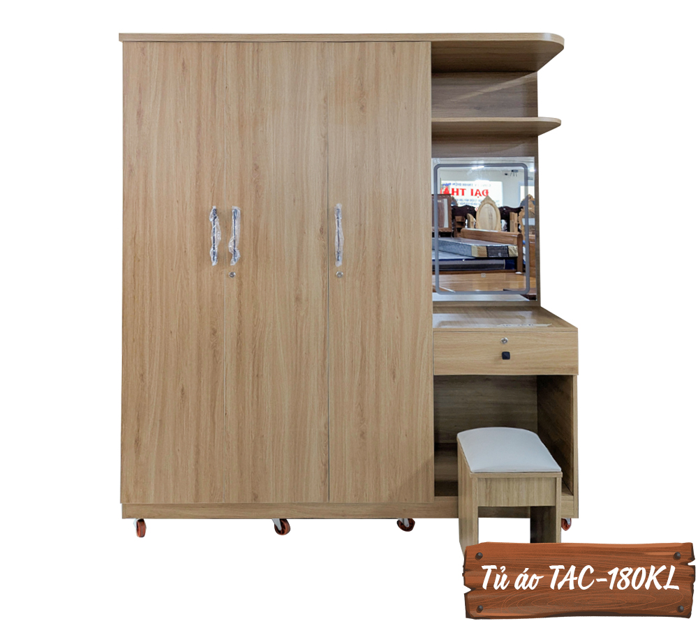 Tủ Áo Gỗ MDF Chống Ẩm TAC-180KL