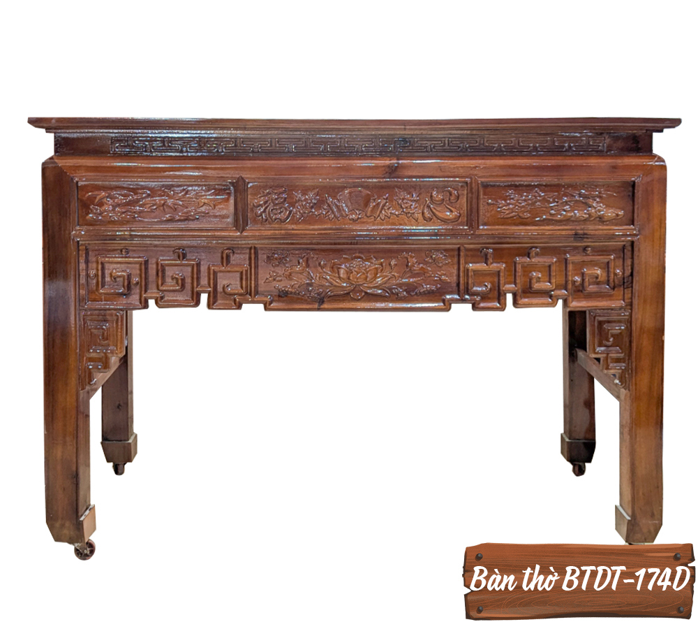 Bàn Thờ Gỗ Tự nhiên BTDT-174D