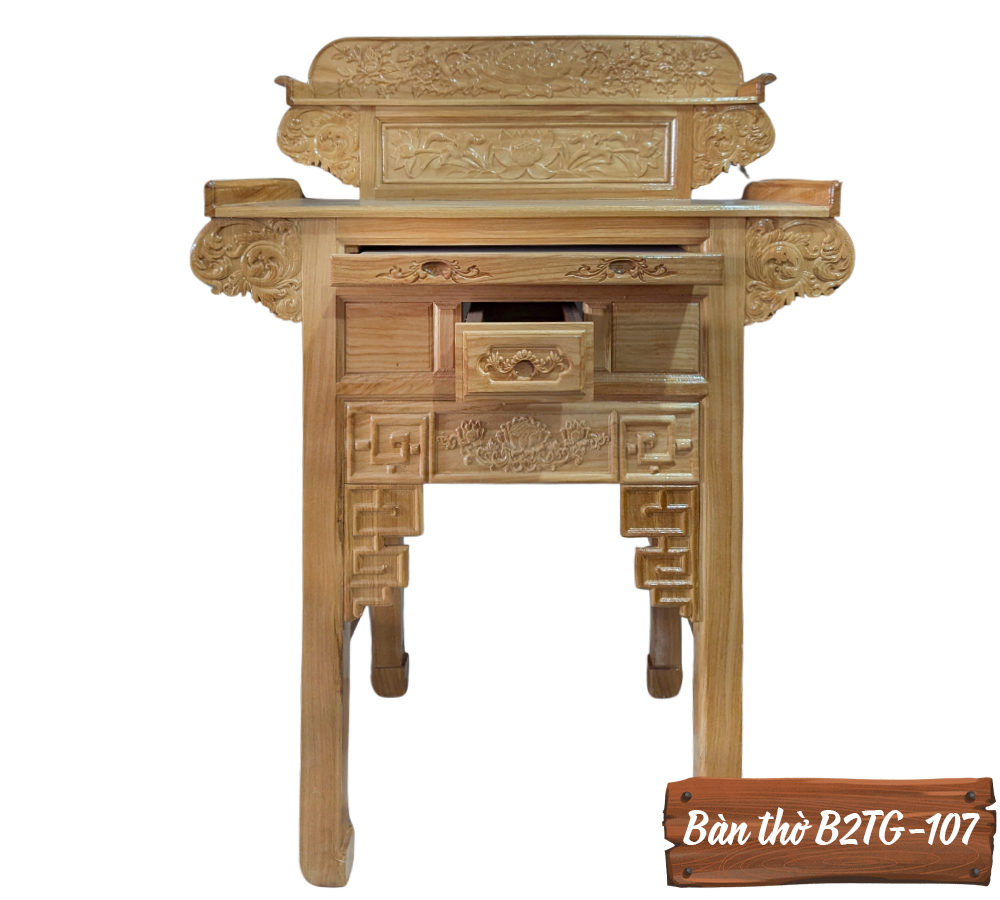 Bàn Thờ Gỗ Gõ Đỏ B2TG-107-3    