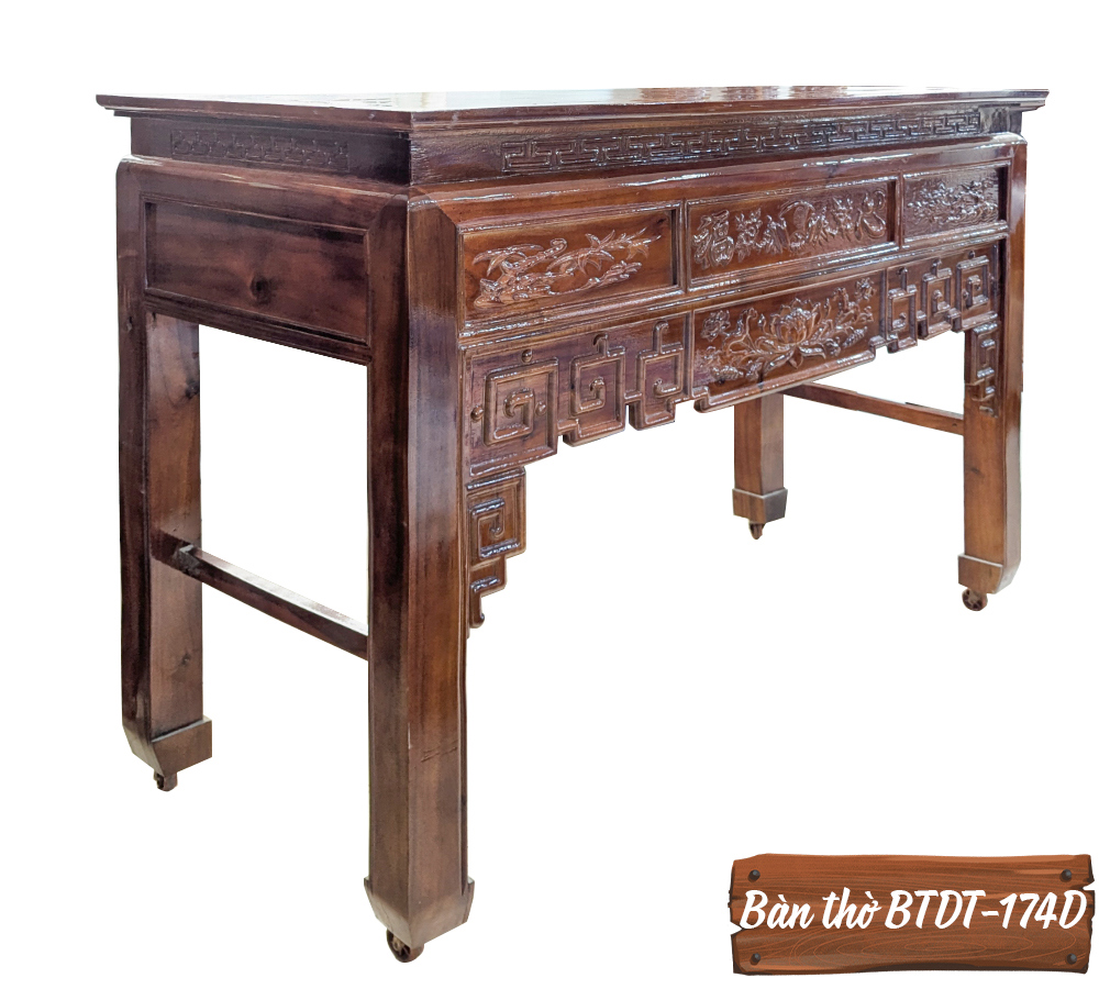 Bàn Thờ Gỗ Tự nhiên BTDT-174D